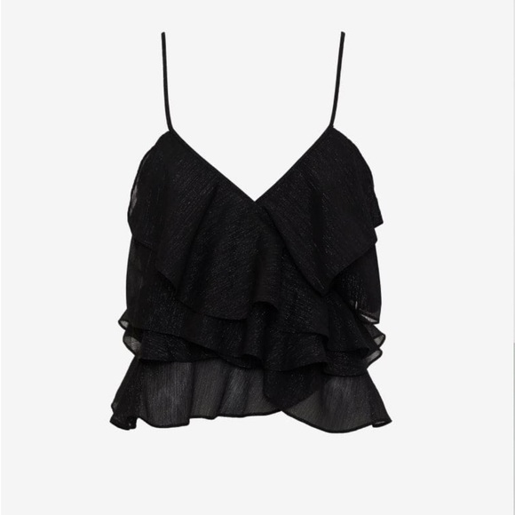 Rumored Black Ruffle Tango Tank - Picture 1 of 9